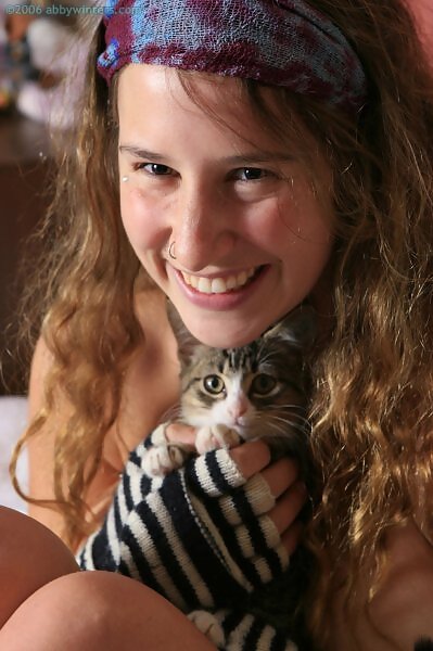 Hollie naked with her kitten - 16/16 Hollie naked with her kitten from Abby Winters - 16/16