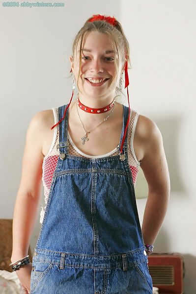 Jemma in a fishnet tank top from Abby Winters - 1/16