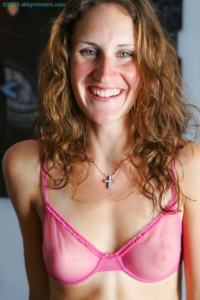 Louise R in a see-through bra