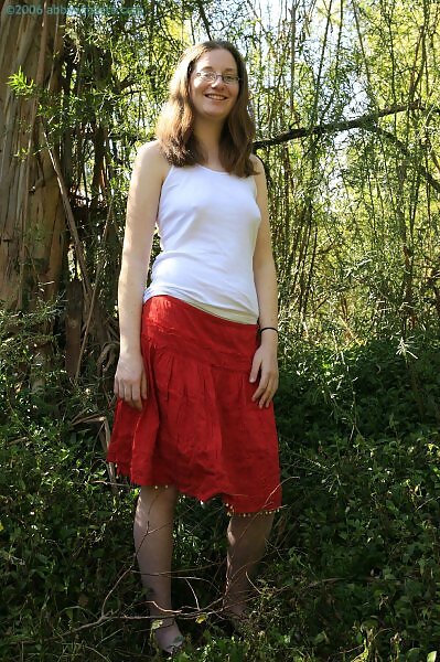 Morag stripping in a forest from Abby Winters - 1/16