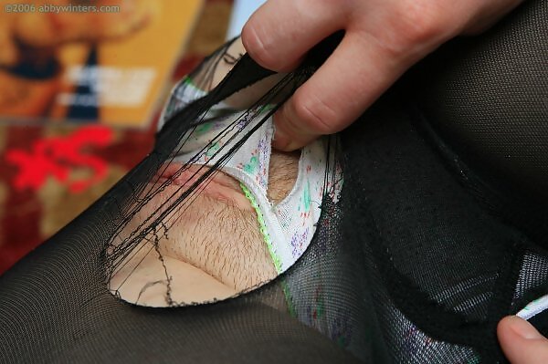 Nadia A in ripped pantyhose from Abby Winters - 5/16