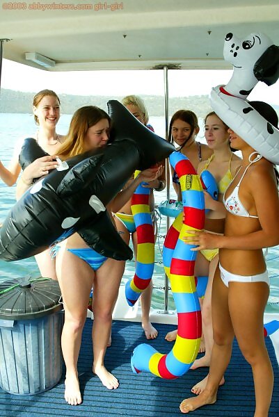 Six girl wrestling naked in the water from Abby Winters - 6/16