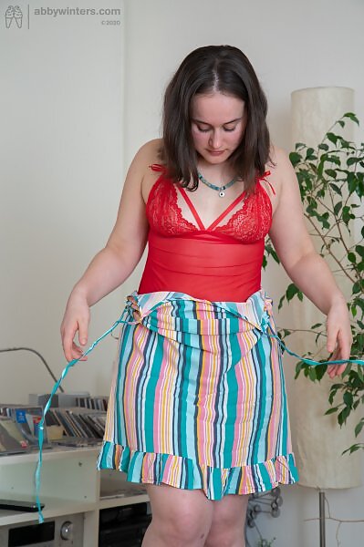 Luna R in red lingerie from abbywinters.com - 3/20