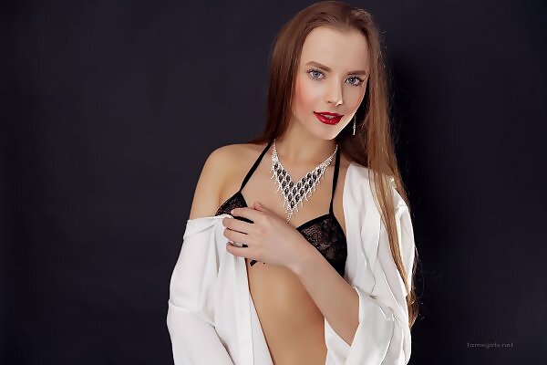 Grace in black lace lingerie from Fame Girls - 1/15