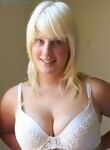 Chubby blonde amateur showing off her big tits