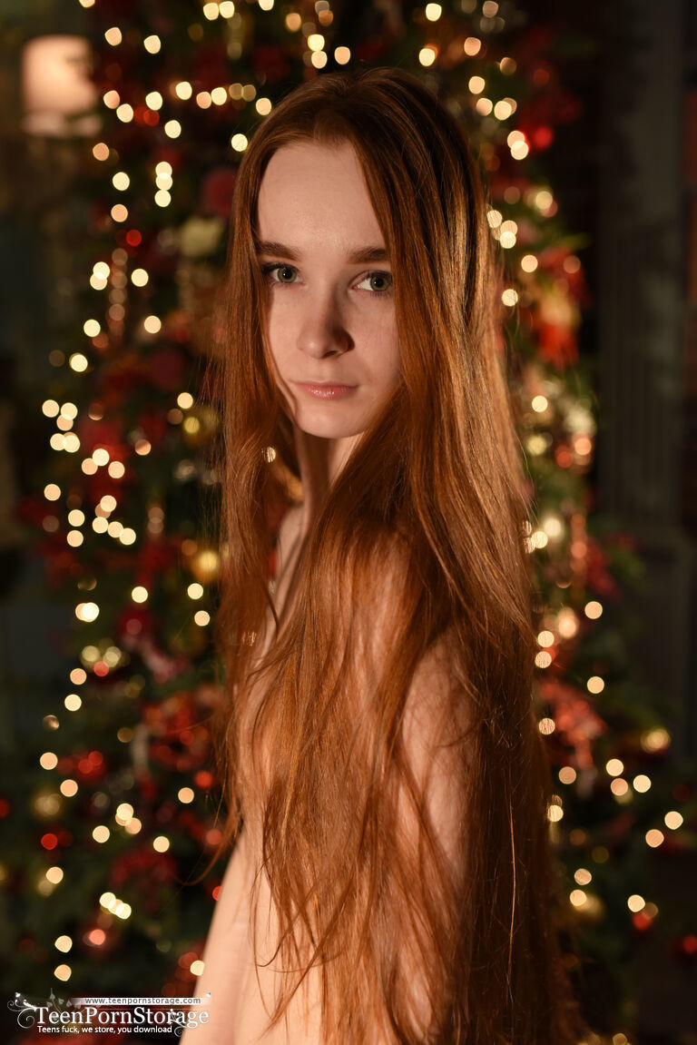 Porncomix One Cute Redhead Nude By The Christmas Tree