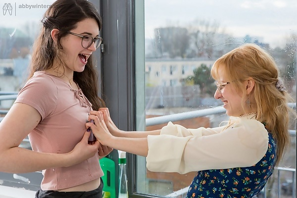 Emilia and Hania hairy lesbian fun from Abby Winters - 2/12