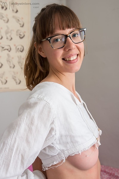 Mila nerdy amateur stripping from Abby Winters - 5/16