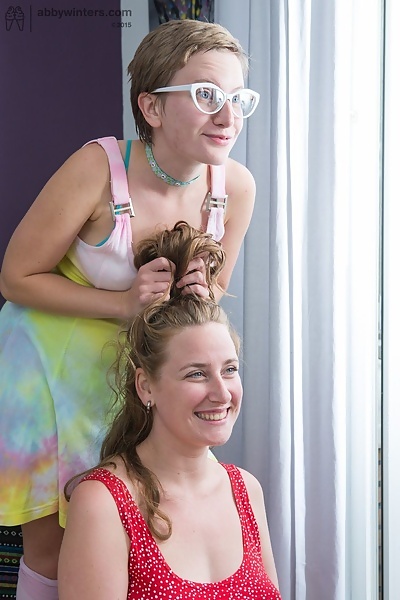 Nichole & Zina hairy lesbian lovers from Abby Winters - 1/16