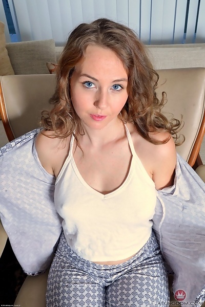 Aali Rousseau pregnant girl in a blue thong from ATK Hairy - 1/20