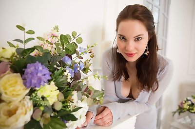 Diana in a see-through dress