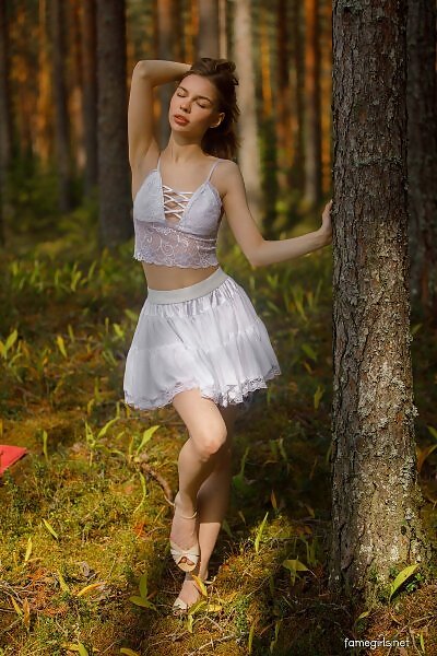 Lana in a lace top and panties from Fame Girls - 2/20