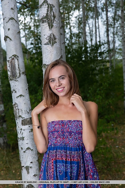 Gracie in Birch Forest by Marlene from Met Art - 1/18