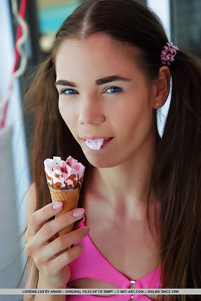 Lovenia Lux in Pigtails n' Pink by Arkisi from Met Art - 4/18
