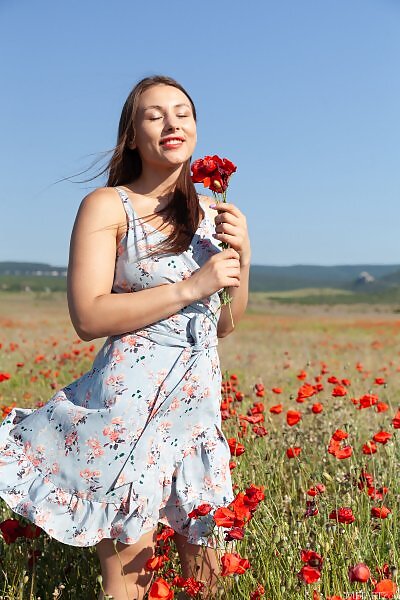 Sumiko in Poppy Field from Met Art - 3/18