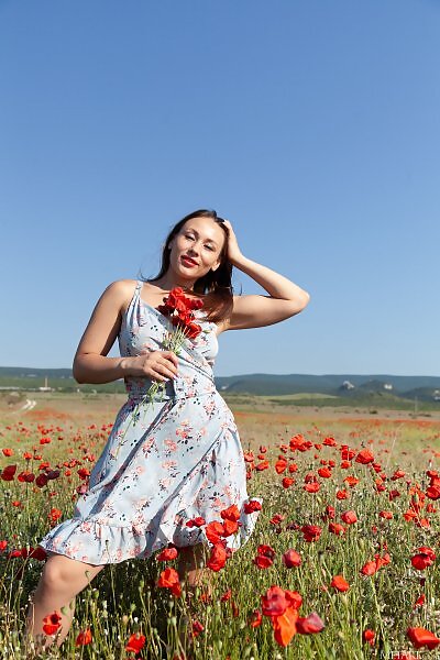 Sumiko in Poppy Field from Met Art - 4/18