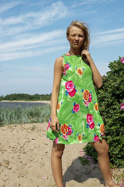 Flower Dress and Sand featuring Cliantha M by Thierry Murrell from Stunning 18 - 3/16