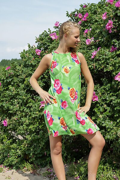 Flower Dress and Sand featuring Cliantha M by Thierry Murrell from Stunning 18 - 4/16
