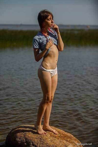 Ashley in white cotton panties from Fame Girls - 6/20