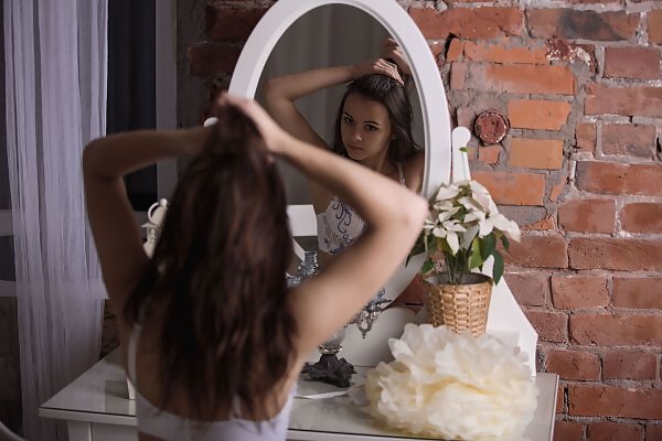 Audrey in a blue skirt - 1/12 Audrey in a blue skirt from Fame Girls - 1/12