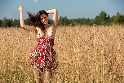 Audrey in a summer dress