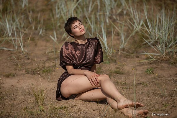 Diana in a brown dress from Fame Girls - 2/20