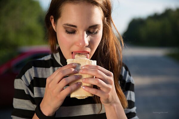 Diana in upskirt by her car - 1/12 Diana in upskirt by her car from Fame Girls - 1/12