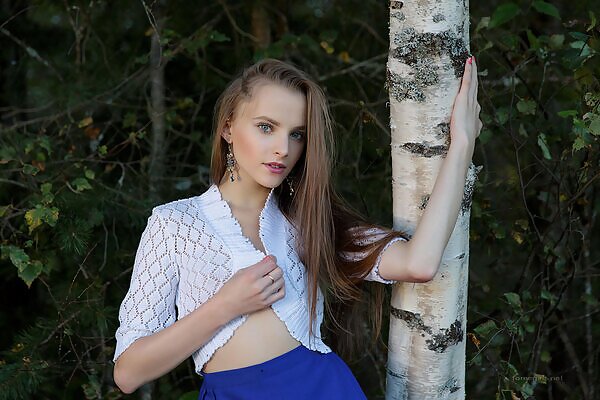 Grace in white stockings - 3/15 Grace in white stockings from Fame Girls - 3/15