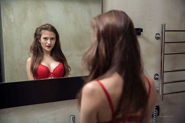 Katty in red lingerie from Fame Girls - 2/15