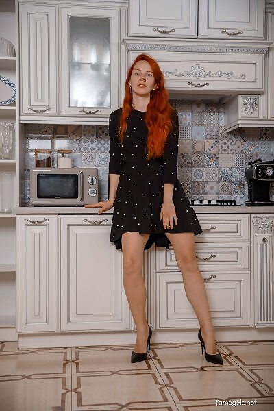 Klementina in a black dress from Fame Girls - 1/20
