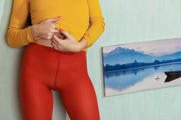 Nora masturbating in red pantyhose - 2/12 Nora masturbating in red pantyhose from Fame Girls - 2/12