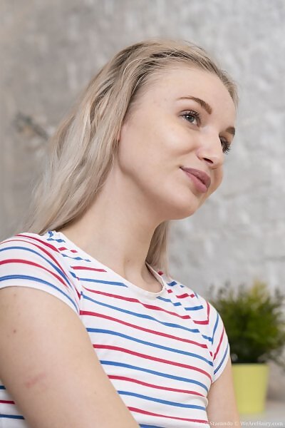 Stasy Starando in a striped t-shirt - 1/21 Stasy Starando in a striped t-shirt from We Are Hairy - 1/21