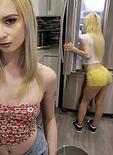 Lucky guy gets to fuck 2 hot blondes teens