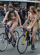 Nudist amateurs biking nude