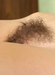 Hairy blonde babe Natalia spreading muff