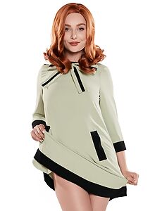 Redhead babe masturbating in a cosplay uniform