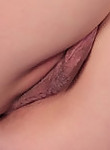 Black-haired girl with big pussy lips