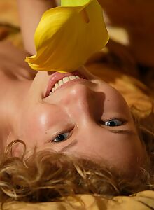 Cloeups of cute blonde teen Masha