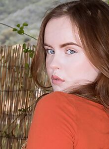 Photo gallery from 18 Eighteen Chubby redhead with big areolas stripping