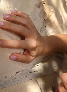 Brunette babe takes off her dress