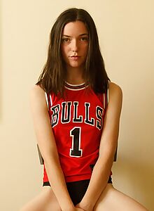 Freckled brunette amateur flashes some skin