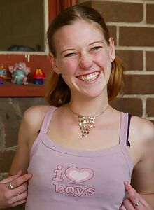 Cute amateur spreads her hairy ass and pussy on the couch