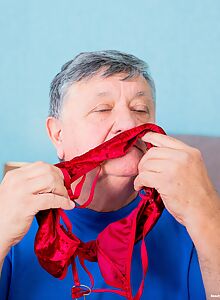 Brunette with firm tits fucked by an old guy