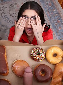Secretary gets drilled and creamed by her boss in the office