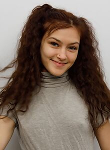 Cute redhead flashing in a changing room and park