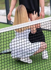Sporty blonde girl getting fucked in the ass