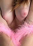 Teen Margo showing off her pink puffy nipples
