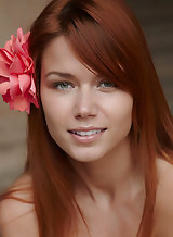 Sexy redhead posing nude