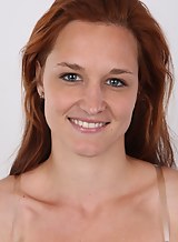 Casting pics of a shaved redhead hottie