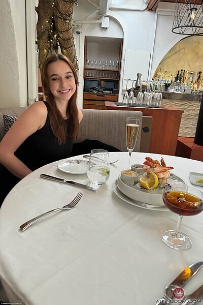 Melanie Marie in a fancy black dress from ATK Galleria - 19/20